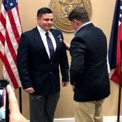 Palazzo presents Purple Heart to Operation Iraqi Freedom Veteran