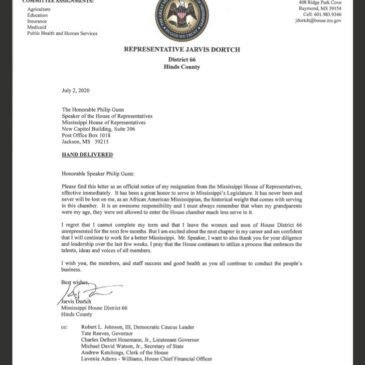 Representative Jarvis Dortch has resigned from House